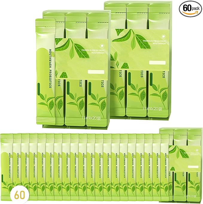 60PCS Travel Size Mouthwash,Portable Mini Mouthwash,Long-Lasting Freshness Travel Mouth Wash for Oral Care A41