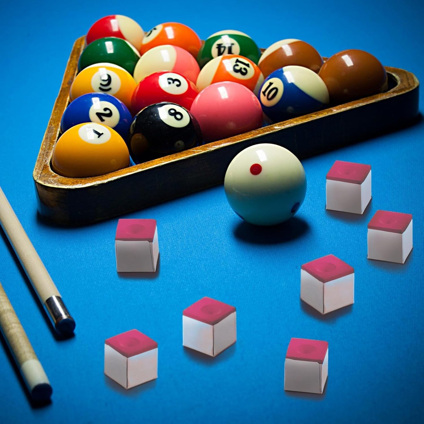 Junkin Pool Chalk Cubes Billiard Cue Pool Stick Chalk Table Accessories for Clubs Bars Home