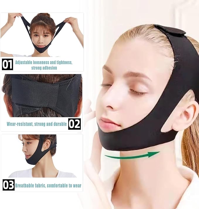 Chin Strap for Cpap Users Anti Snoring Devices 2 Pack,Chin Strap for Sleeping, Anti Snore Chin Strap, Chin Strap for snoring, Chin Strap for Sleeping,Effectively Reduce Snoring,