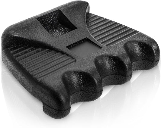 3 Holes Pool Cue Holder, Portable Weighted Pool Stick Holder, Non-slip Cue Rest for Table, Mini Billiard Cue Rack with Chalk Holder