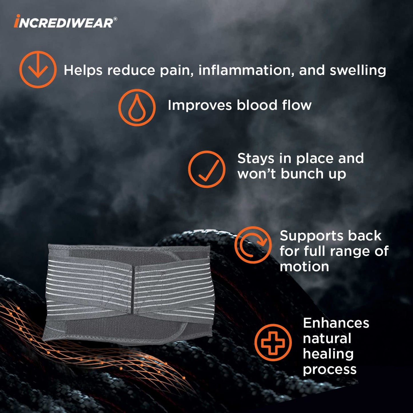 Incrediwear Back Brace - Back Support Brace for Back Pain Relief from Muscle Pain, Sciatica or a Herniated Disc, Everyday Lower Back Lumbar Support (X-Large)