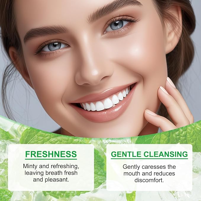 2PCS Spearmint Oil Pulling Rinse, Cold-Pressed Coconut Mouthwash for Teeth Whitening,Natural Peppermint Pulling Oil to Help Maintain Gum Health and Freshen Breath (2)