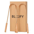 Copper Tongue Scrapers Set (2 Pack) – Solid, Unplated 100% Pure Copper for Adults and Kids| Ergonomic U-shape, Low-gag Design| Reusable Tongue Cleaner| Daily Oral and Hygiene Tool