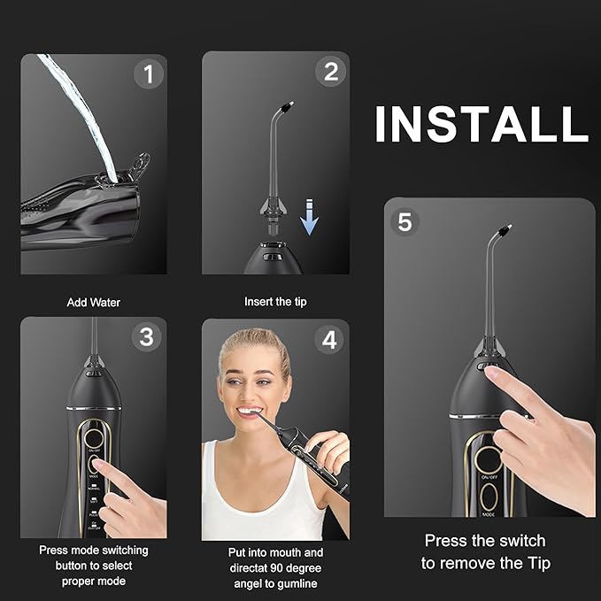 Replacement Heads for Nicwell Oralfree Water Flosser, Replacement Periodontal/Pocket Tips Oral Irrigator Jet Tip Compatible F5025/ FC159 Water Flosser