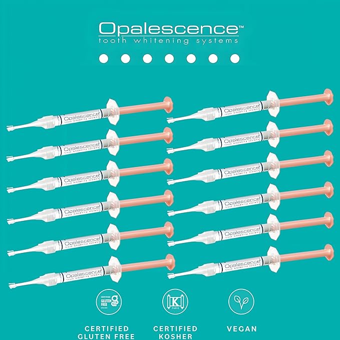 Opalescence 20% with PF Gel Syringes Teeth Whitening - Refill Kit (12 Syringes) Carbamide Peroxide. Made by Ultradent, in Melon Flavor. Tooth Whitening 5401-6