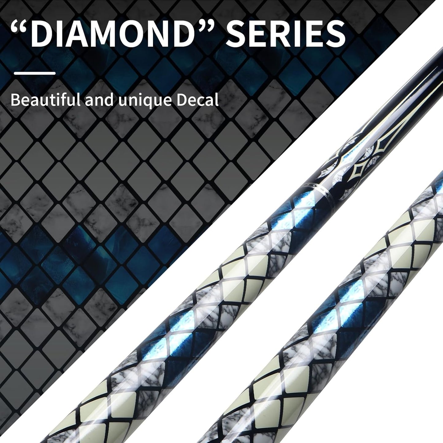 Kmise Professional Pool Cue Stick - 19 20 21oz Canadian Maple Cue Sticks, Low Deflection Shaft with Telescopic Carbon Fiber Extension, Pool Sticks for Aults, Billiard Cue Sticks with Leather Cue Case