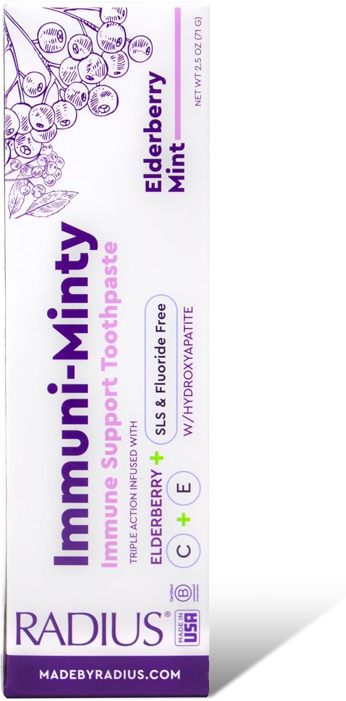 RADIUS ImmuniMinty Immune Support Toothpaste 2.5 Oz - Elderberry Mint - Pack of 1