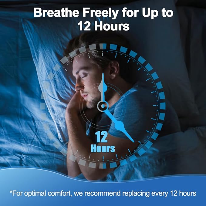 50 Count Nasal Strips for Snoring, ZenithHome New Upgraded 3 Spring Bands Nose Strips for Breathing, Snoring Solution for Sports and Sleep, Help Stop Snoring and Nasal Congestion Relief (66mm*22mm)