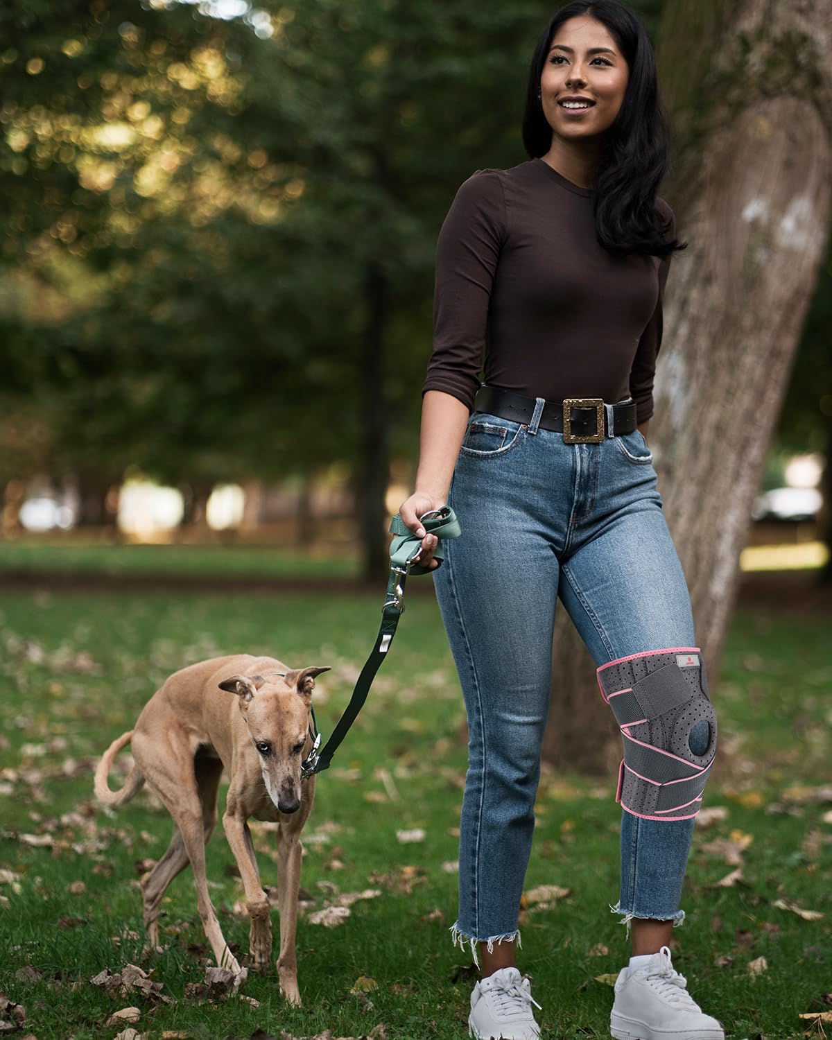 ABYON Adjustable Knee Brace for Men & Women - Maximum Support with Dual Side Stabilizers & Crossed Compression Straps for Meniscus Tear, ACL, MCL, LCL, Patella Injury and Post-Surgery Recovery - Please Check How To Size Video