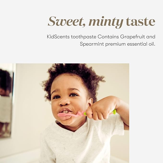 KidScents Slique Toothpaste by Young Living - 4 oz Tube - Gentle Dental Care for Kids - Premium Essential Oils - Citrus-Mint Flavor - Fights Plaque Removes Buildup and Stains - Fluoride and SLS Free