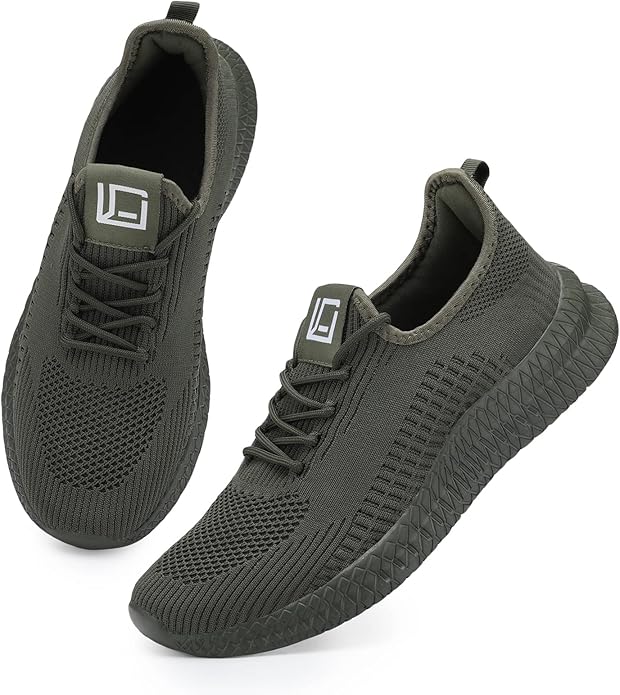 LCGJR Men's Running Shoes Ultra Lightweight Breathable Comfortable Walking Shoes Casual Fashion Sneakers Mesh Workout Shoes