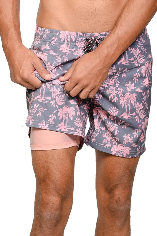 INGEAR Men's Athletic Stretch Workout Shorts Gym Quick Dry Running Trunks Boxer Lining