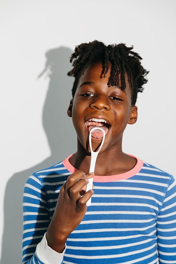 Ergonomic Tongue Scraper - Dentist-Developed Tongue Cleaner for Adults - Gentle Stylish Tongue Scrubber for Oral Care, Dental Hygiene - Large