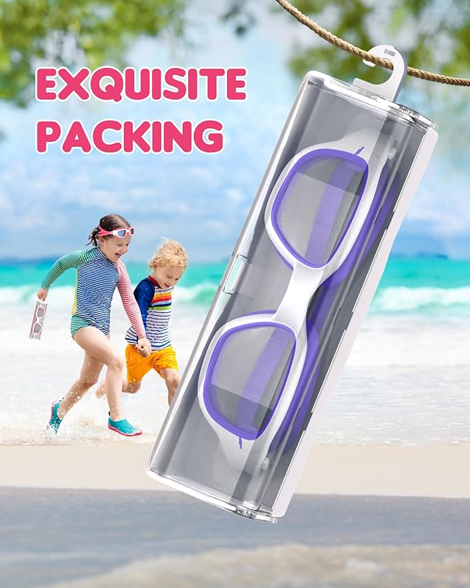 Kids Swim Goggles,Swimming Goggles for Kids 6-14, Anti-Fog UV Protection Pool Glasses for Boys Girls