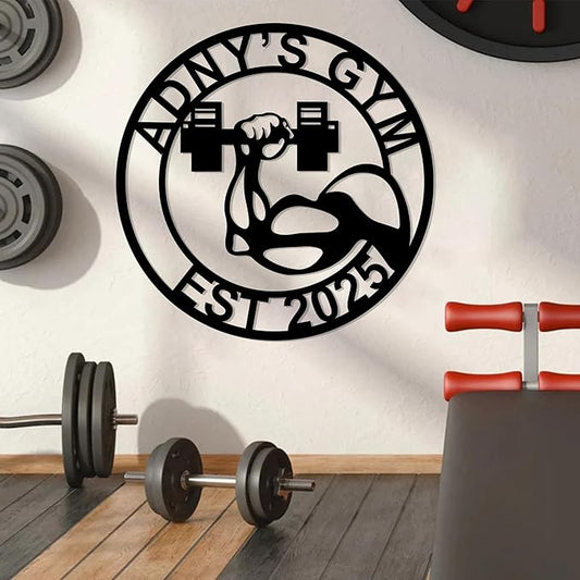 Luxury Personalized Gym Metal Sign, Custom Home Gym Sign, Home Gym Decorations, Gifts for Fitness Lovers, Workout Room Decor, Gym Signs for Home Gym, Christmas Gifts 4