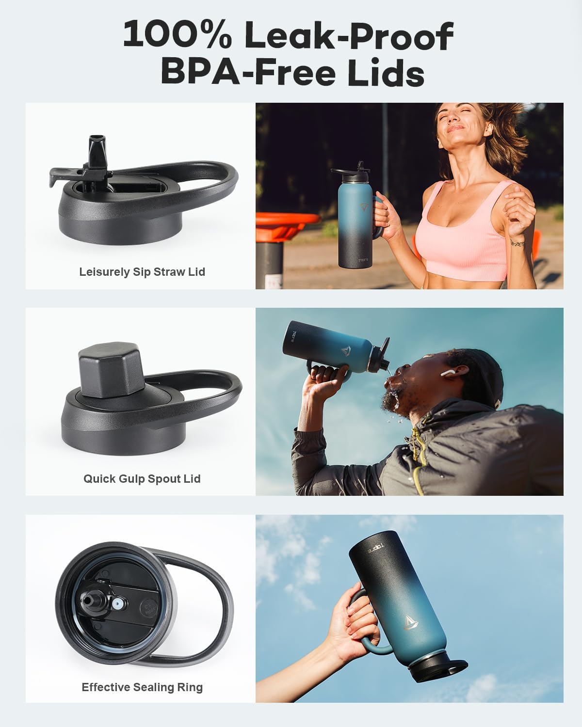 40 oz Insulated Water Bottle with Straw and Lid, Food-grade Double Wall Vacuum Stainless Steel Flask with Handle,Leakproof Metal Travel Jug With Pouch and Brush,Keep Cold & Hot,Indigo Black