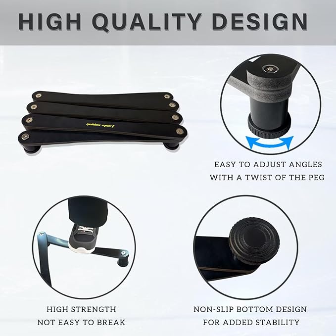 Lightweight Hockey Stick Handling Training Equipment for Enhanced Handling, for Puck Control - Solid, Portable, Durable and Multi-Angle Adjustable, Black