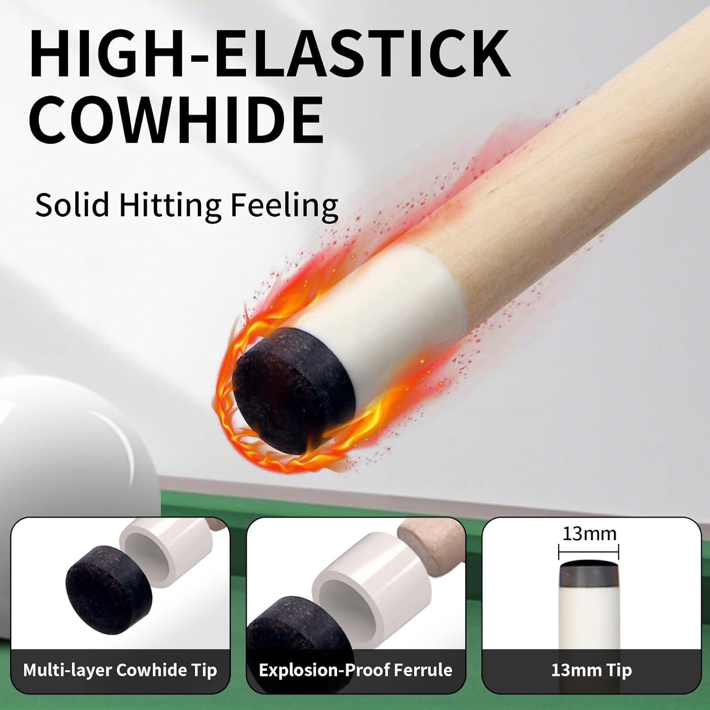 LOTKEY Pool Cue Set of 4-58 Inch 18~21 oz Canadian Maple Professional Billiard Cue Sticks, Pool Cue Stick with Extra 2 Pool Chalks, Pool Sticks for Adults, Durable, for Billiard Players