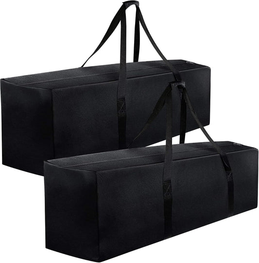 INFANZIA 47 inch Duffel Travel Sports Equipment Bag, 2PCS Long Luggage Bag with Upgrade Zipper Water Resistant, Extra Large Foldable Storage Bag for Camping, Tent, Tripod, Fishing