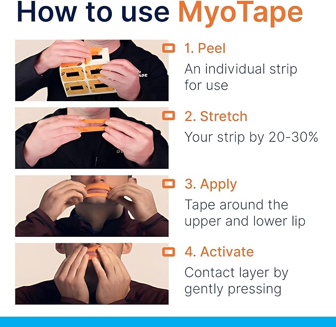 MyoTape - Sleep Tape for Adults - 90 Nights - Reduce Snoring - Improve Sleep - Promote Nasal Breathing - Men/Women/Unisex - Gentle On Skin