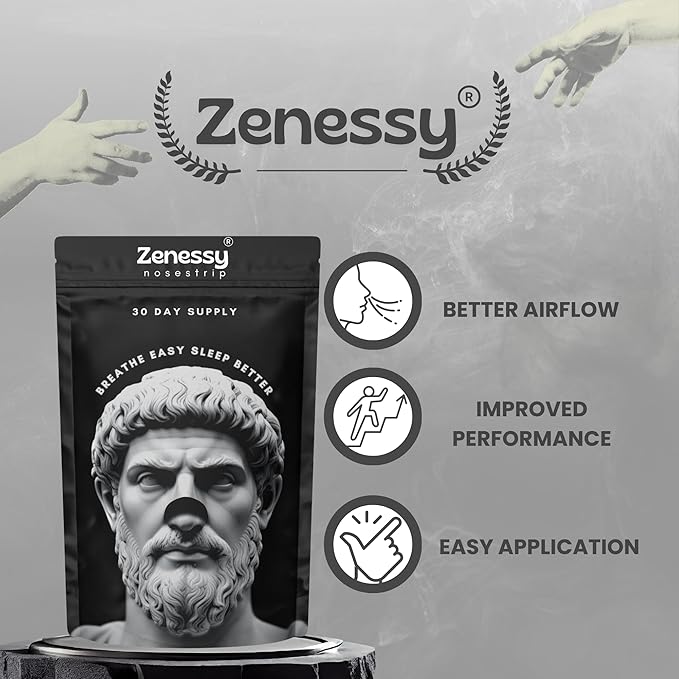 Nasal Strips (30 Count) – Extra Strength Anti-Snoring & Nasal Congestion Relief – Breath Better, Sleep Deeper – Comfortable & Drug-Free Nose Strips for Men and Women