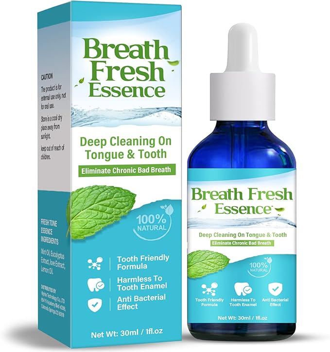 Bad Breath Treatment for Adults,Natural Breath Freshening Drops for Bad Breath, Fast-Acting, Long-Lasting, Boosts Confidence for Socializing, Alcohol-Free01