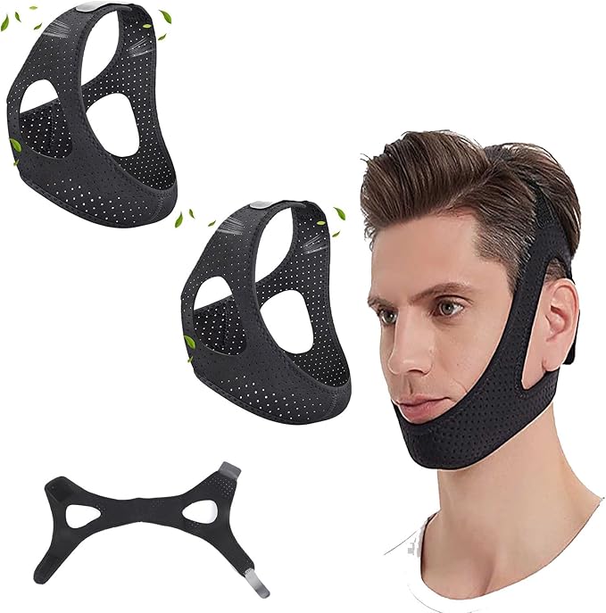 Chin Strap for Cpap Users Anti Snoring Devices 2 Pack,Chin Strap for Sleeping, Anti Snore Chin Strap, Chin Strap for snoring, Chin Strap for Sleeping,Effectively Reduce Snoring,