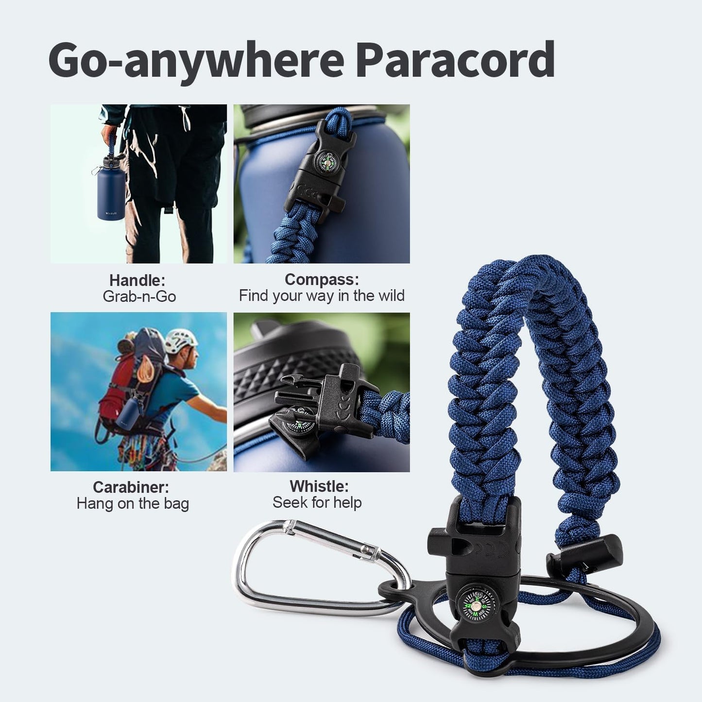 64 oz Insulated Water Bottle with Straw (Cold for 48 Hrs), Half Gallon Stainless Steel Triple Wall Vacuum Sports Water Jug, Leakproof Hydro Cup Flask with Straw Spout Lids & DIY Stickers