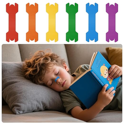 30 Pack Small Size Kids Nasal Strip, Solid Color 1.73*0.55" Extra Strength Kids Nose Strips for Breathing, Kid Nasal Congestion Relief Nasal Tape, Breathe Snoring Strips Sleep Tape for Children