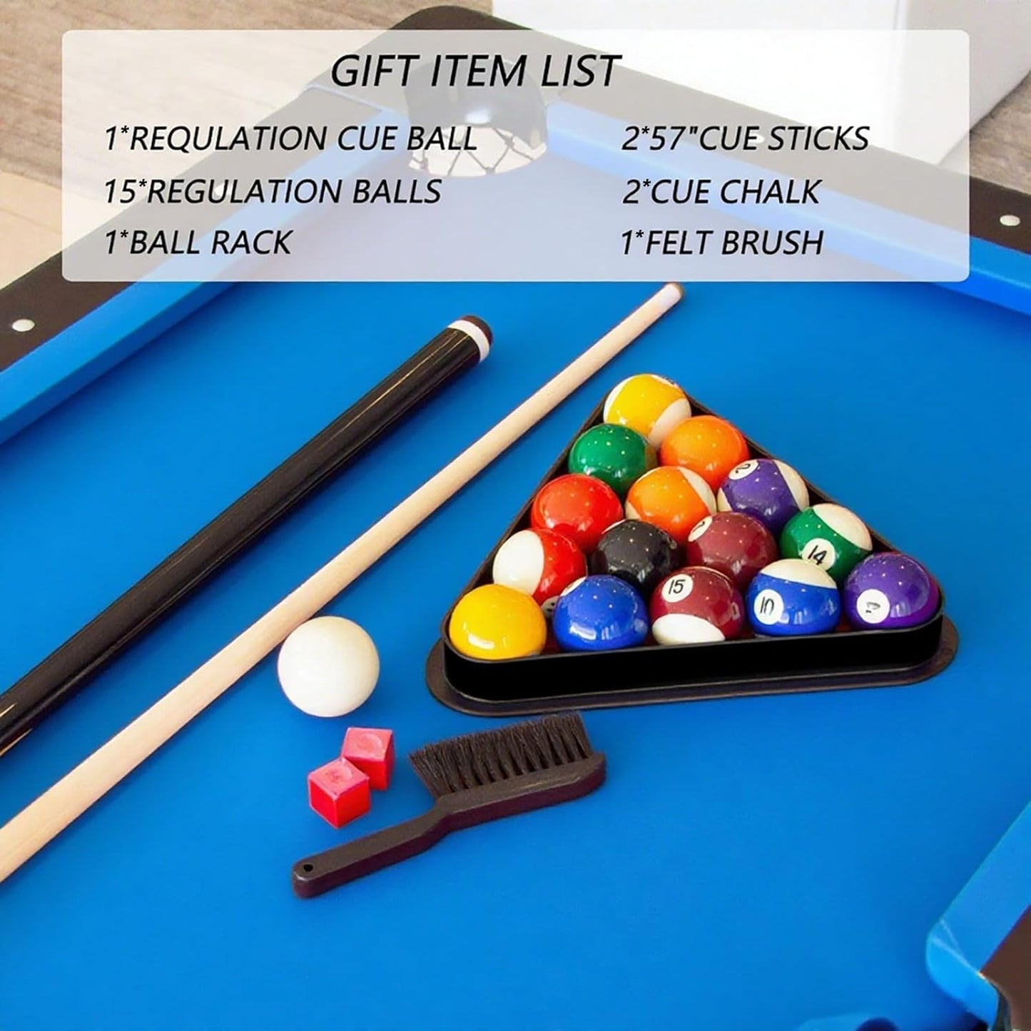 7 FT Portable Folding Pool Table - Complete Billiards Set with Balls, Cues & Accessories - for Game Rooms, Apartments & Offices