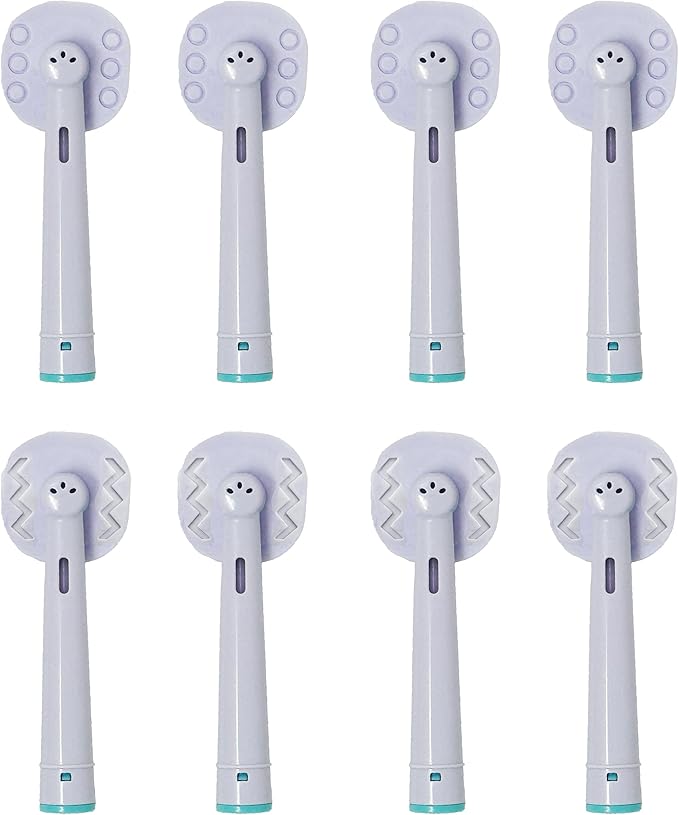 Tongue Brush Heads for Oral B Braun, 7000/Pro 1000/9600/500/3000/8000 and Smart Electric Toothbrush Brush Head Cleaner Scraper Replacement, 8-Pack