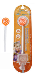 Kids Tongue Scraper or Cleaner Set – BPA-Free Plastic Dental Scrapers Helps Freshen Bad Breath, Remove Gunk – Multicolored with Easy-to-Grasp Handles and Brush Covers by 55Dental, Ages 2+ (Orange)