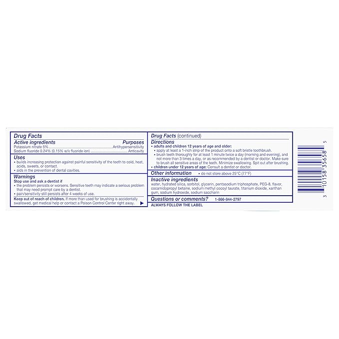 Sensodyne Extra Whitening Sensitive Teeth and Cavity Prevention Whitening Toothpaste, Amazon Exclusive, Cool Mint, Amazon Exclusive- 4 Ounces (Pack of 4)