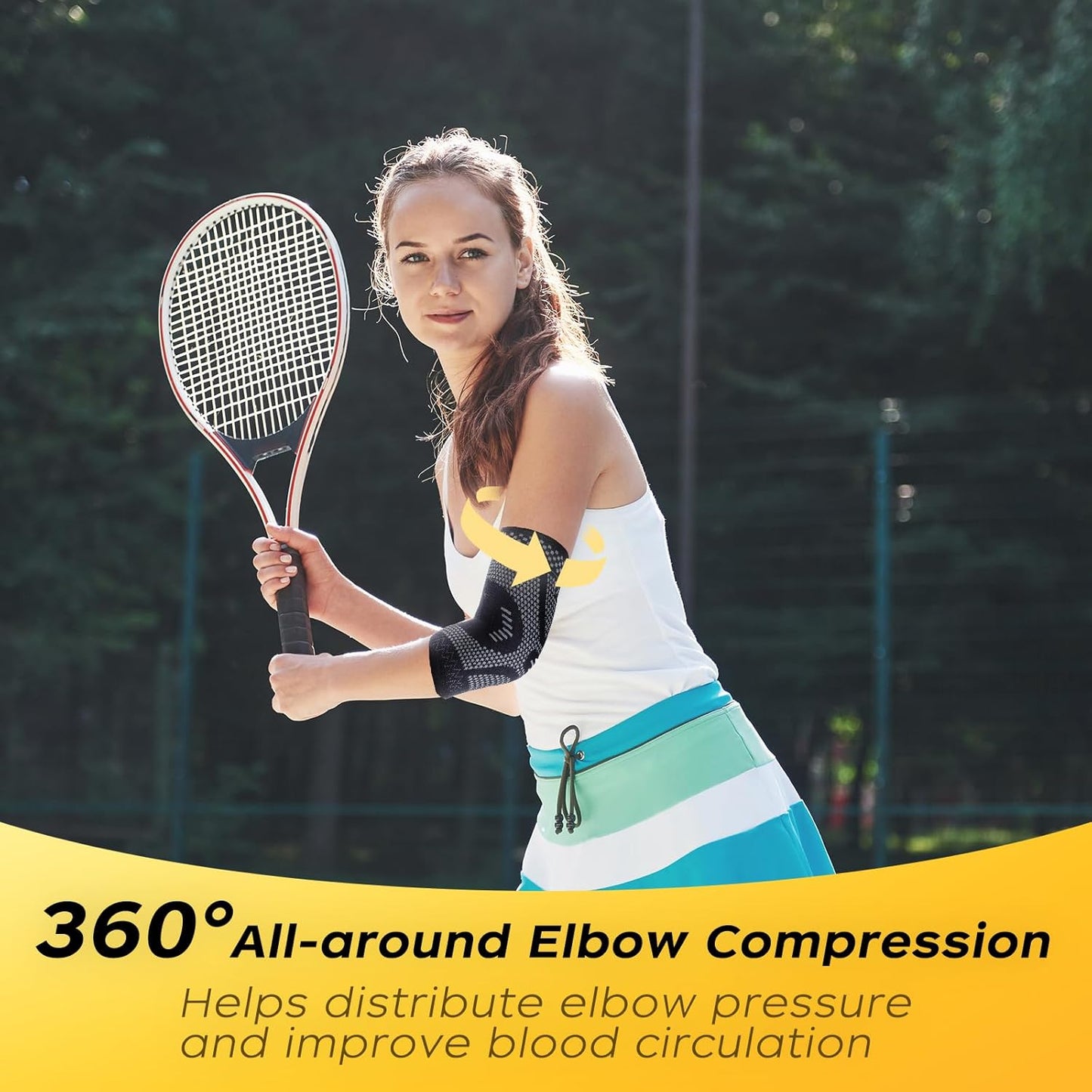 INDEEMAX Copper Elbow Compression Sleeve 1 Pair, Tennis Elbow Brace for Men Women, Elbow Support Wraps for Arthritis, Tendonitis, Bursitis, Sprains, Joint Pain Relief, Weightlifting (Grey-Black, X-Large)