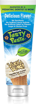 Tanner's Tasty Paste Vanilla Bling - Anticavity Fluoride Children’s Toothpaste/Great Tasting, Safe, and Effective Vanilla Flavored Toothpaste for Kids (4.2 oz.)