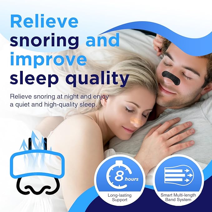 OK TAPE Nose Strips for Breathing and Snoring, 30Pcs Black, Nasal Strips for Snoring and Running, Performance Boost Snoring Solution, Help Relief Nasal Congestion and Reduce Snoring