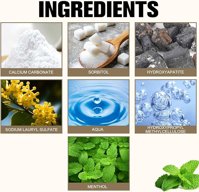 Tooth Refresh Toothpaste, Fresh Breath Toothpaste, Natural Oral Care & Enamel Repair, Helps Remove Coffee, Tea & Wine Stain(2PCS)