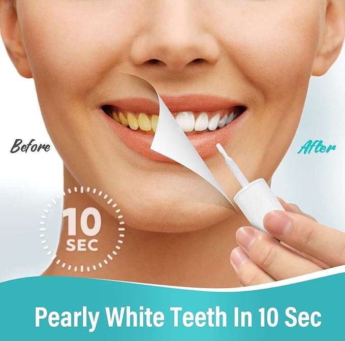 Tooth Paint, Instant Teeth Whitening Paint, Gentle & Safe White Paint for Teeth, Portable & Simple, Long-Lasting, Get Confident Smile