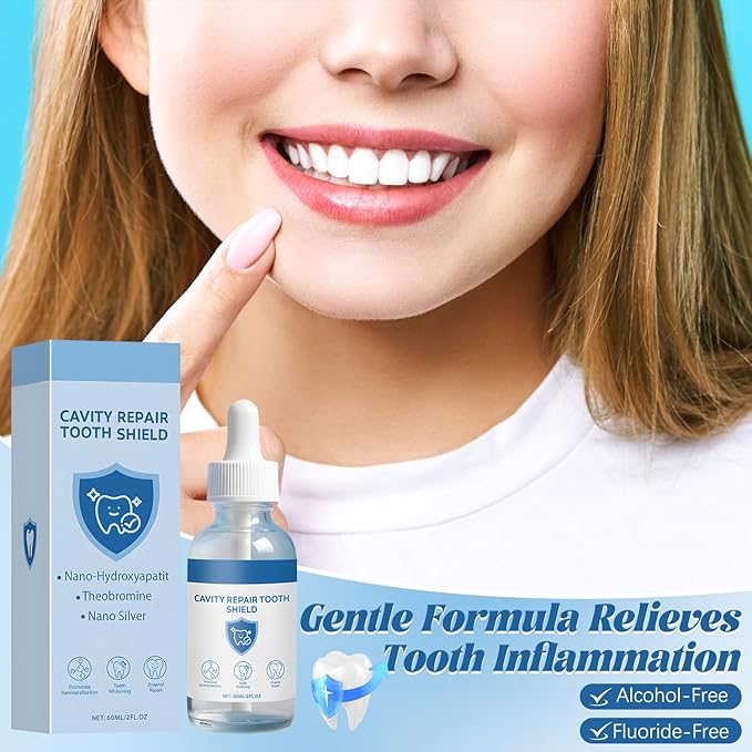 Nudenta Odontic Repair,Cavity Healing Tooth Armor Liquid–Nano Hydroxyapatite Remineralization Complex for Cavity Repair，Protects Tooth Enamel and Helps Keep Gum Healthy- 60 ML 2PCS