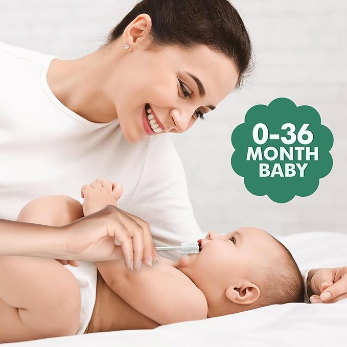 52Pcs Baby Tongue Cleaner, Disposable Baby Toothbrush Oral Cleaner, Infant Gum and Tooth Cleaning Stick for Newborns, Toddler Mouth Cleaner