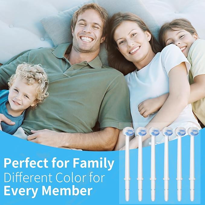 Replacement Tips for Waterpik Aquarius Water Flosser Waterpik Toothbrush Replacement Heads Toothbrush and Oral Irrigators (6 Brush Head Tips)