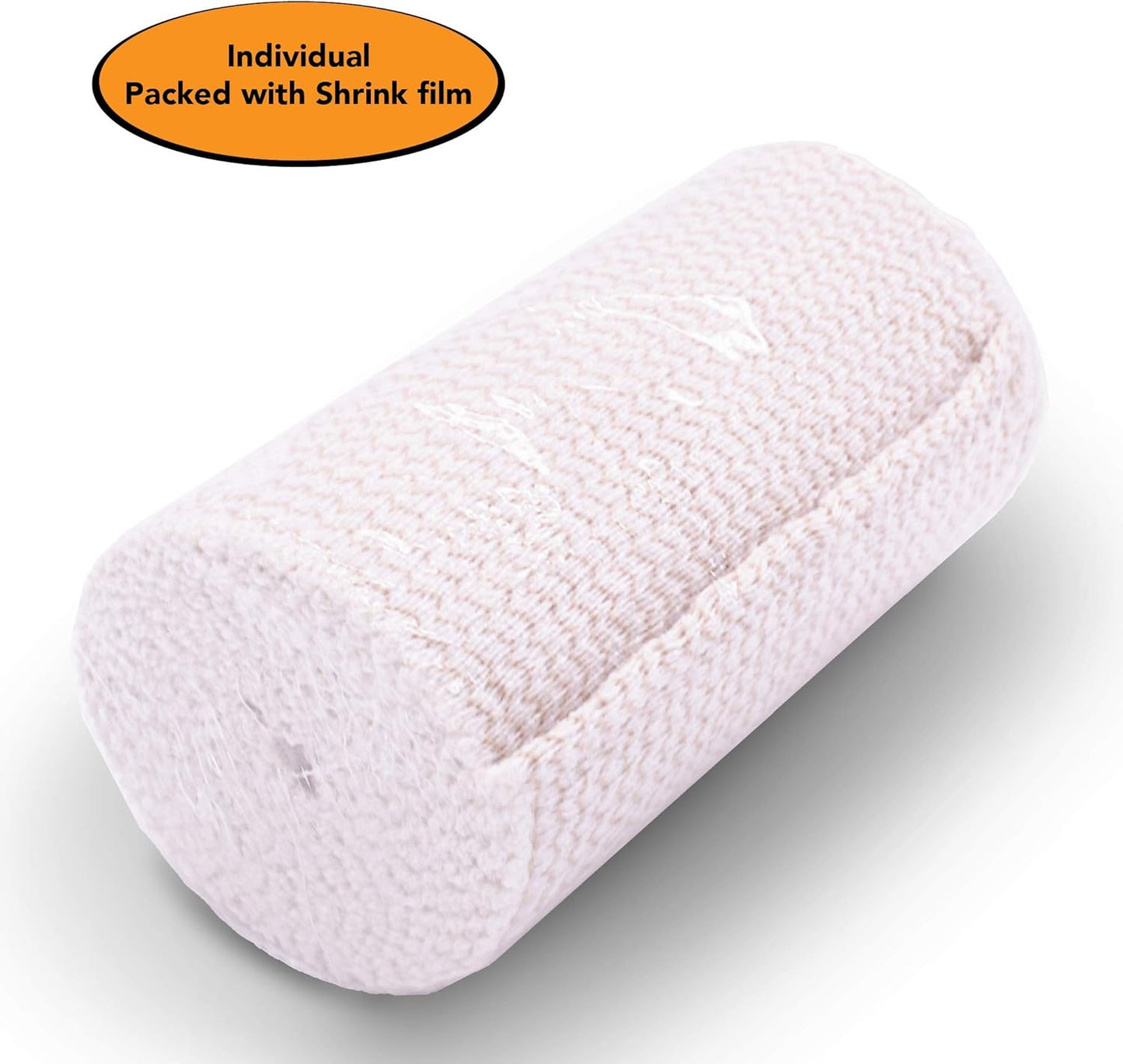 HOSPORA Latex-Free Compression Cotton Elastic Bandage, 2 Inch with Hook and Loop Closure(Pack of 5)