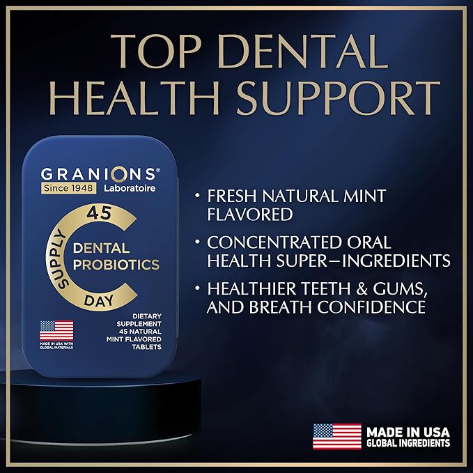 Oral Probiotic Mints - 3 Billion CFU for Dental Probiotics for Teeth and Gums - Best Breath Freshener with Lactobacillus Salivarius - Oral Health Probiotics for Bad Breath - 90 Tablets in Tins