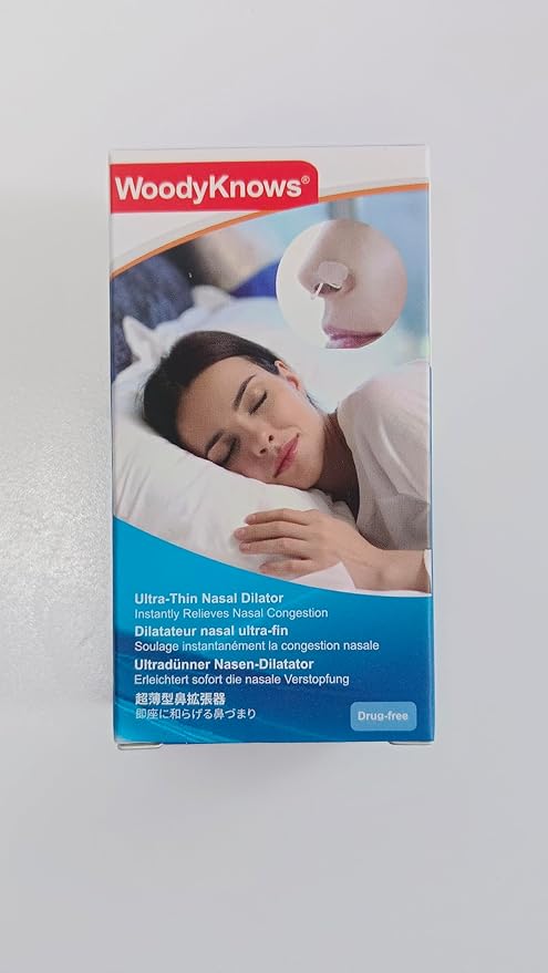 WoodyKnows Ultra-Thin Nasal Dilator, Improves Sleep and Sports Airflow, alleviates Nasal Congestion and Nose-Related snoring, deviated Septum aid (S 3 Pack)
