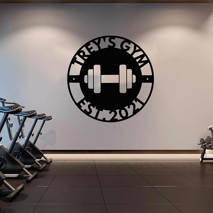 Luxury Personalized Gym Metal Sign, Custom Home Gym Decorations, Gifts for Fitness Lovers, Workout Room Decor, Gym Signs, Christmas Gifts 8