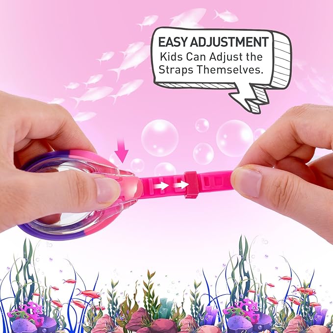 Aegend 2 Pack Kids Goggles, Swimming Goggles for Kids Age 4-16 Boys and Girls Youth, Anti-Fog Waterproof Anti-UV Pool Goggles