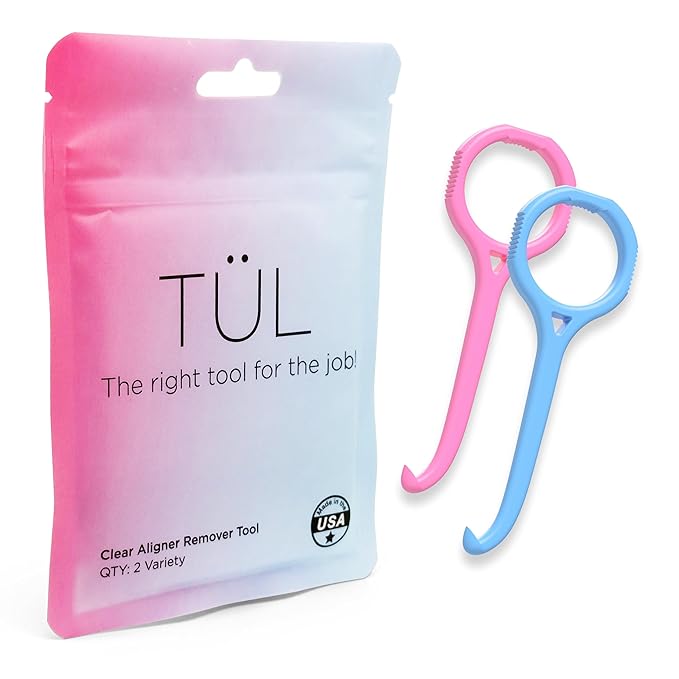 TÜL | Only Invisalign Remover Tool Made in the USA | Lifetime Replacements | Ortho Recommended Aligner Remover Tool & Retainer Remover Tool | Variety 2 Pack | Top Invisalign Accessories