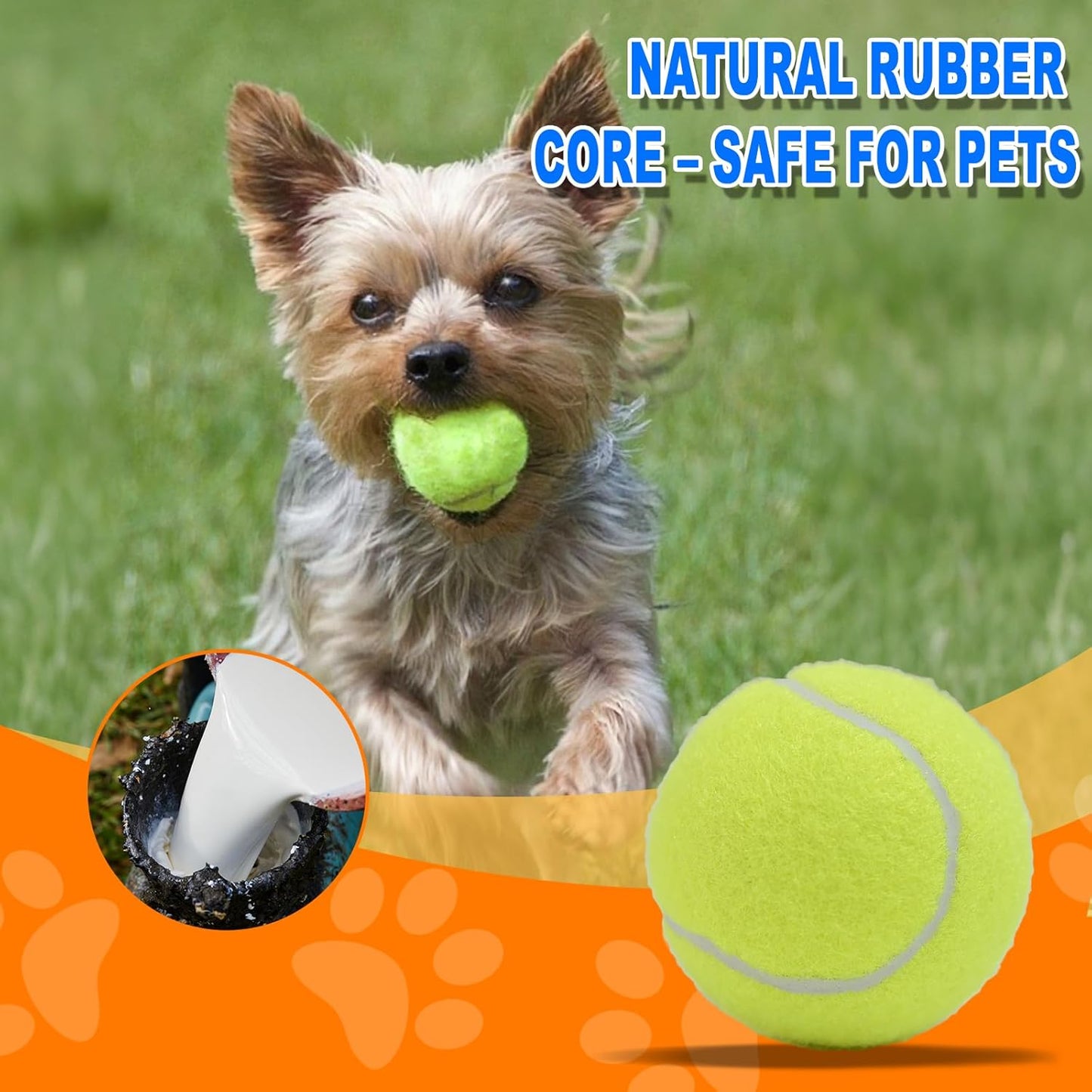 LITIAN 12 Pack Practice Tennis Balls for Beginners – High Elasticity Bulk Tennis Balls for Dog Training, Fetch & Play, with Mesh Carry Bag