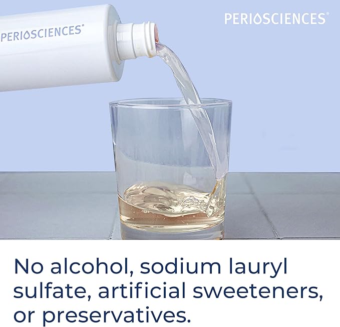 PerioSciences AO ProRinse White Care Whitening Mouthwash with Essential Oils and Antioxidants - Alcohol Free Mouthwash for Post-Whitening Enamel Protection, 10 fl oz/300ml Pack of 2