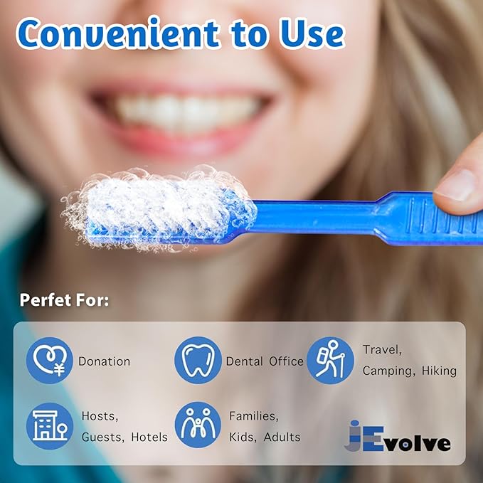 100 PCs Disposable Prepasted Toothbrush Convenient Travel Toothbrushes, Portable Oral Care, On-The-Go Cleaning, Easy Use, Travel Essentials, Eco-Friendly Toothbrushes